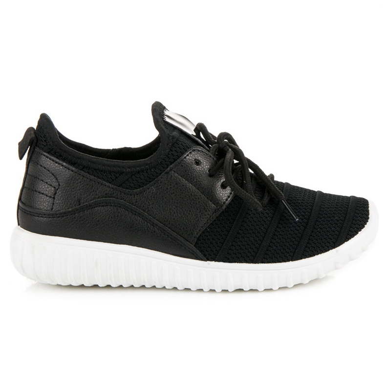 Black slip-on sneakers