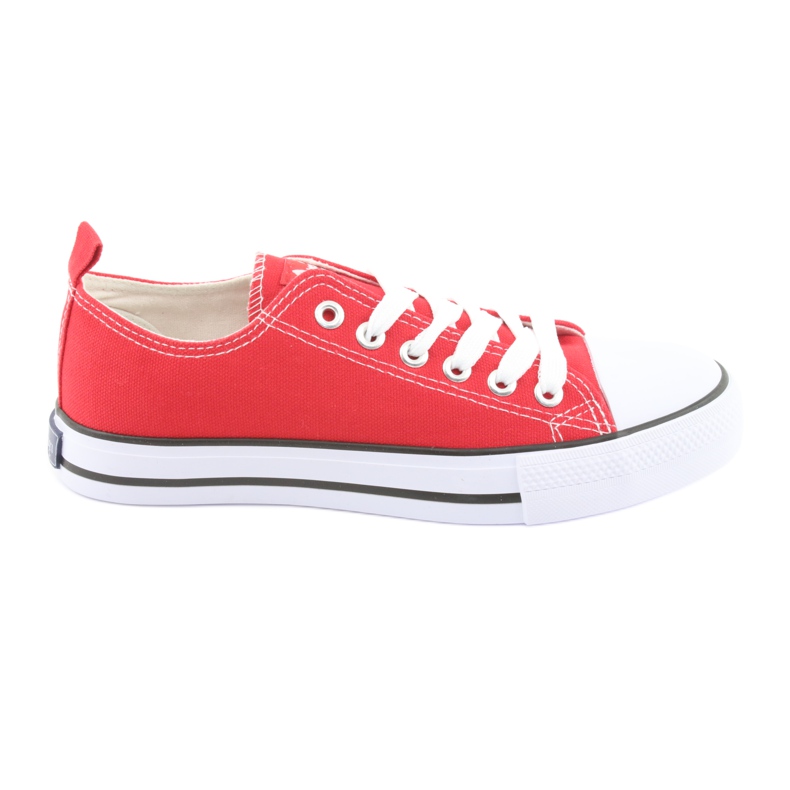 American Club Women's tied LH18 Red sneakers