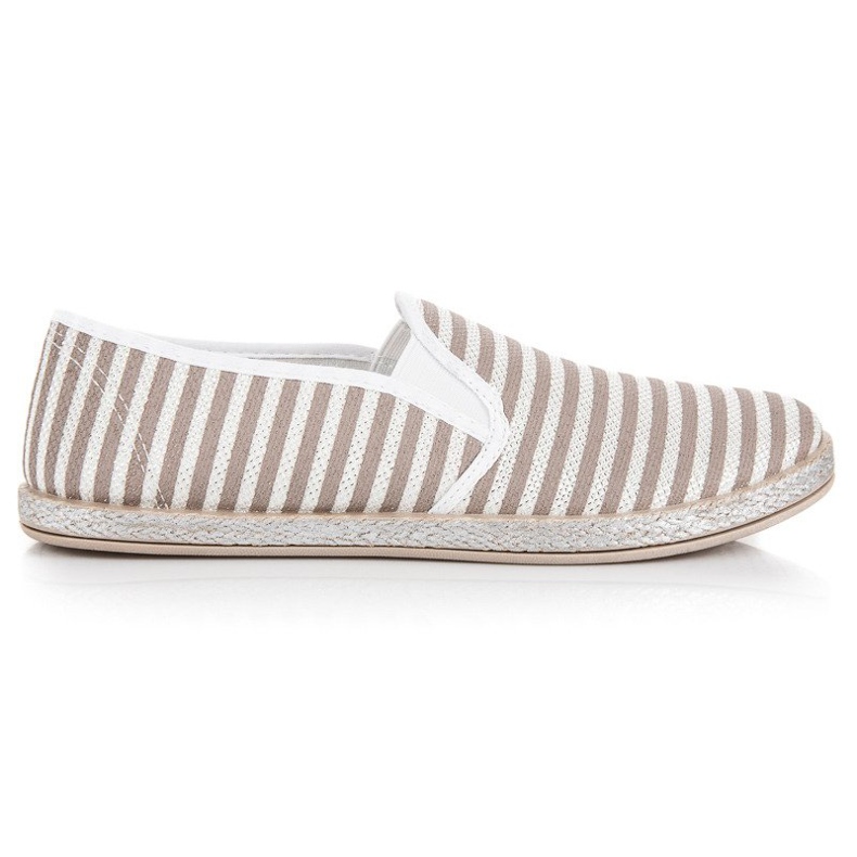 Muto Slip on espadrilles with stripes grey