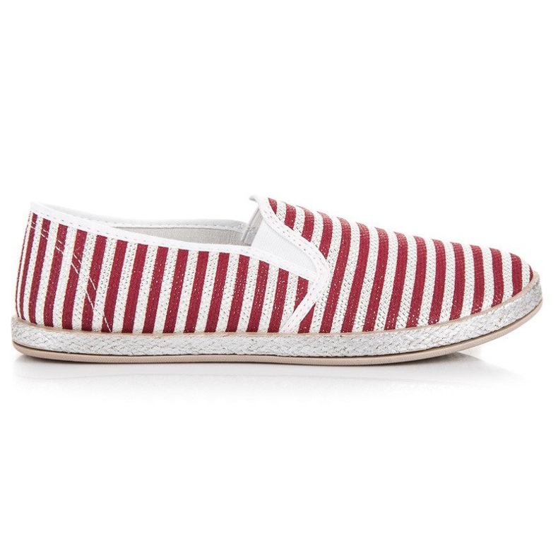 Muto Slip on espadrilles with stripes red