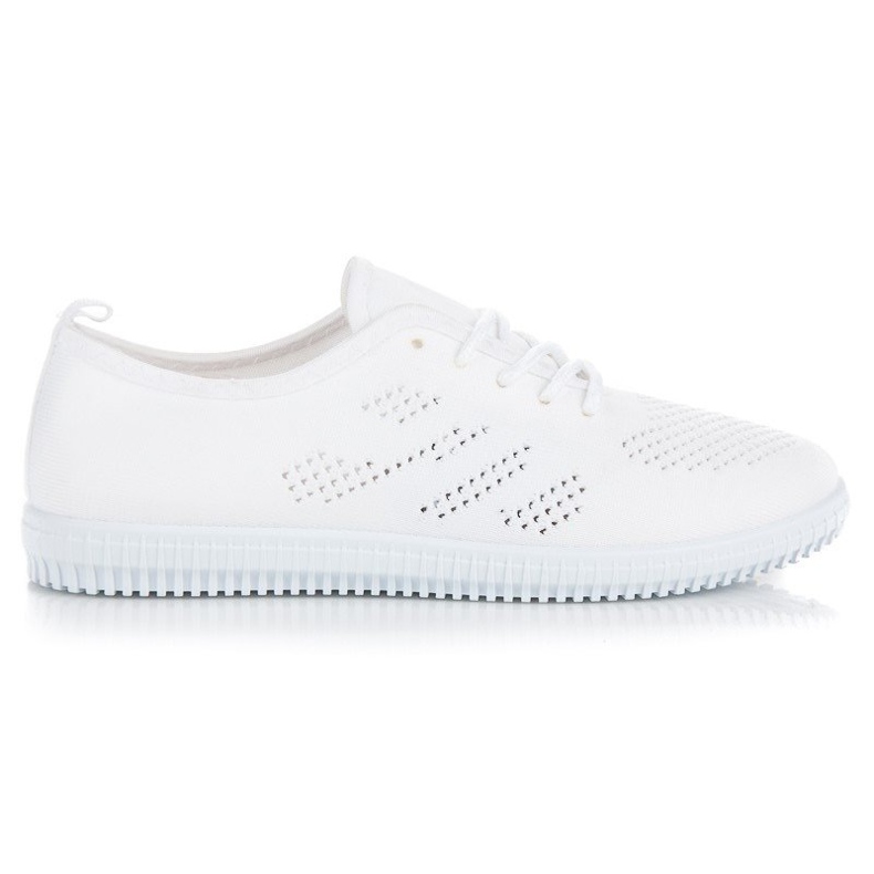 Airy fabric sneakers white