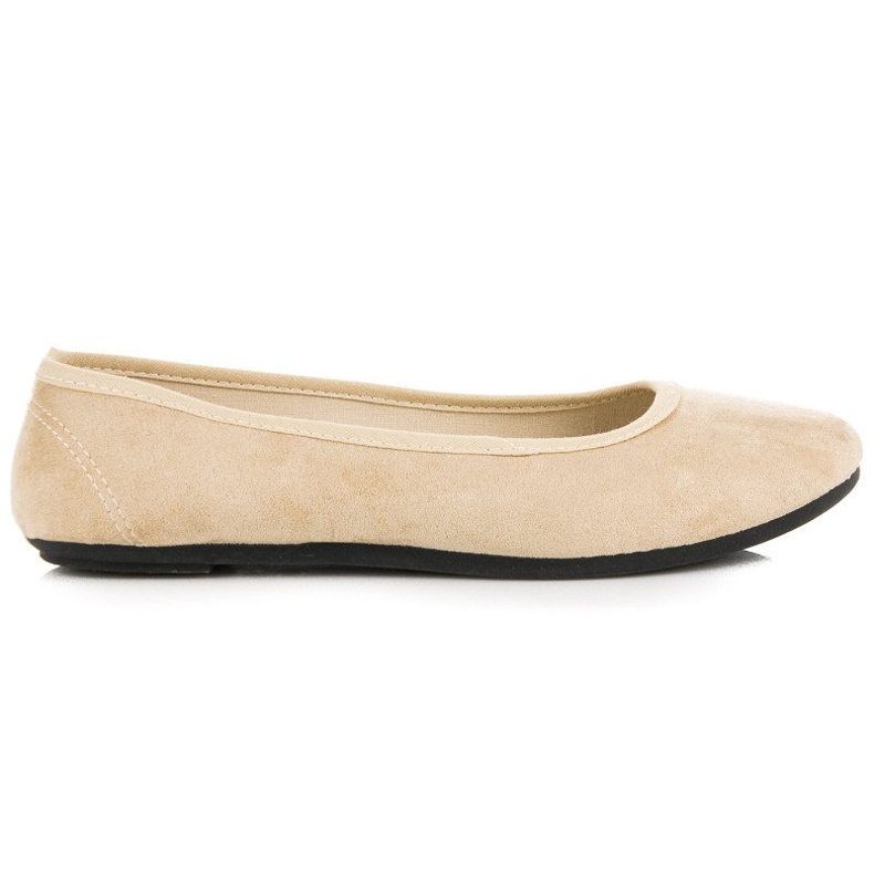 Comfortable suede ballerinas brown