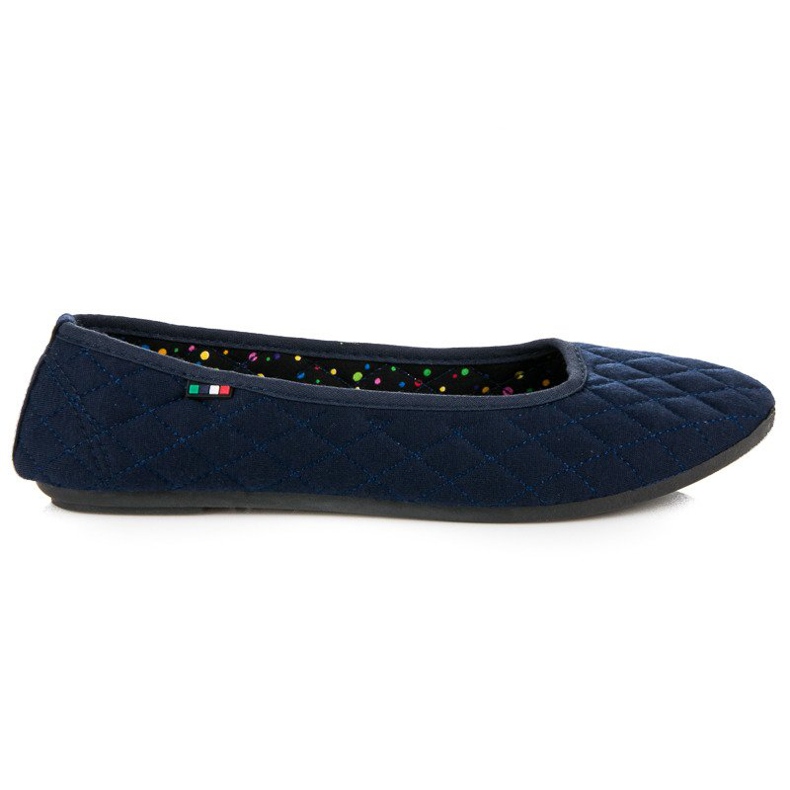 Fabric ballerinas blue