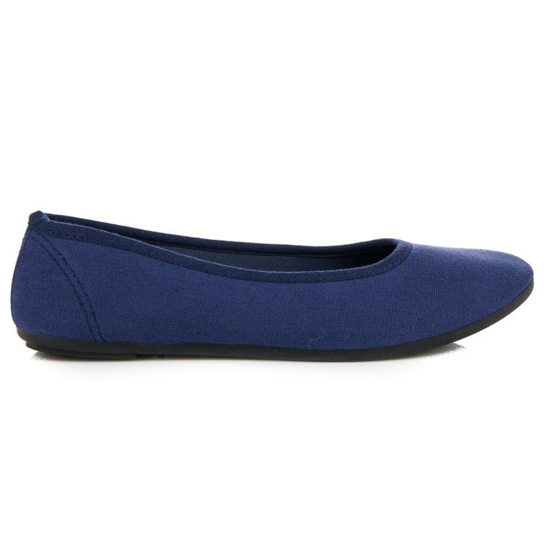 Navy blue textile ballerinas Navy blue textile ballerinas