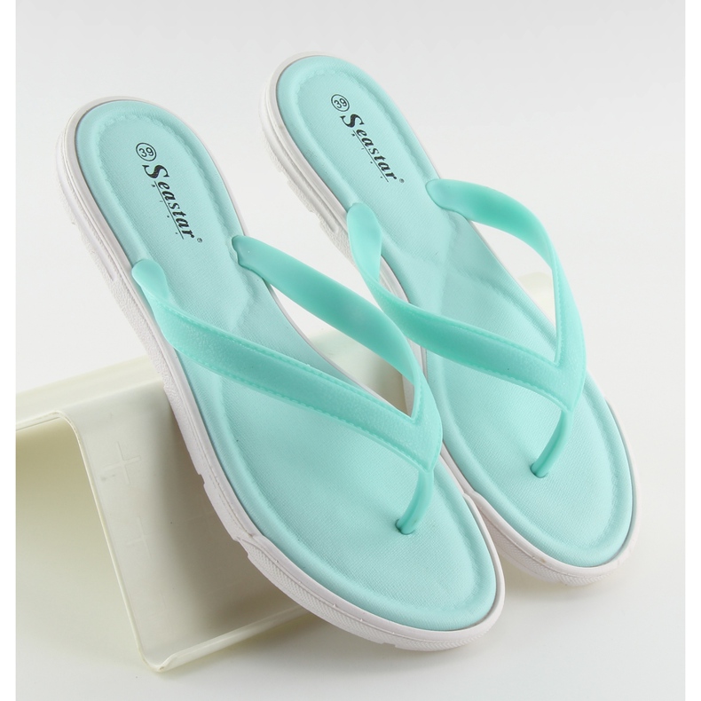 Blue flip-flops for women CK41P LT.BLUE