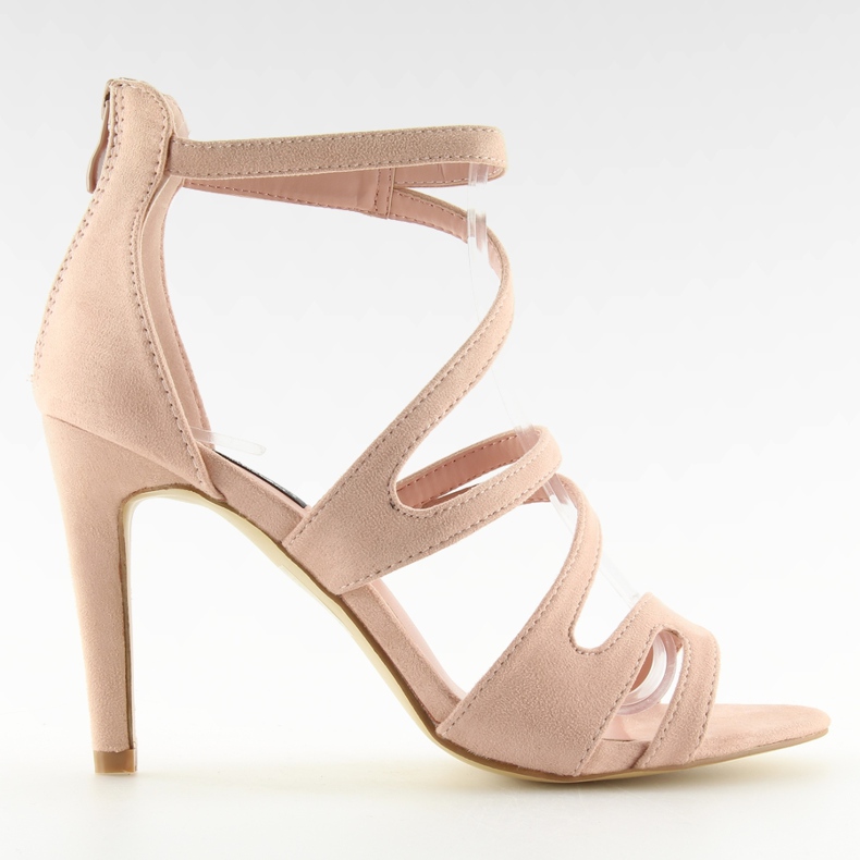 Pink high-heeled sandals 118-15 pink