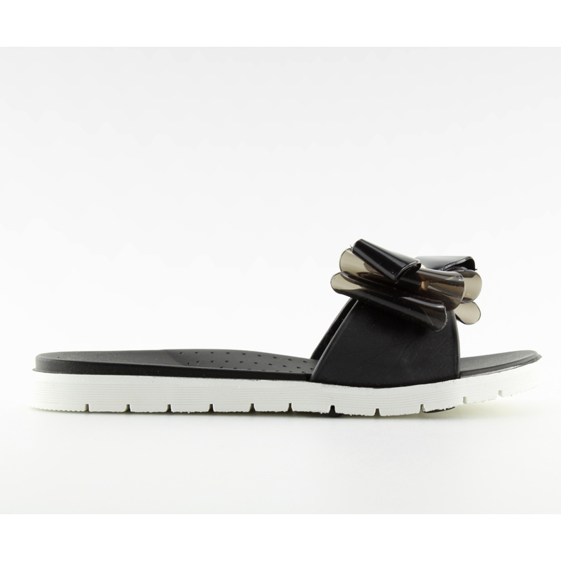 KM118 Black Meliski black slippers