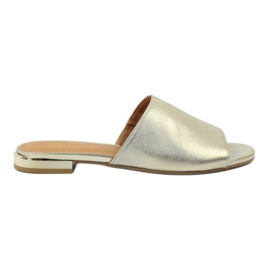 Elegant Badura 5155 gold slippers golden