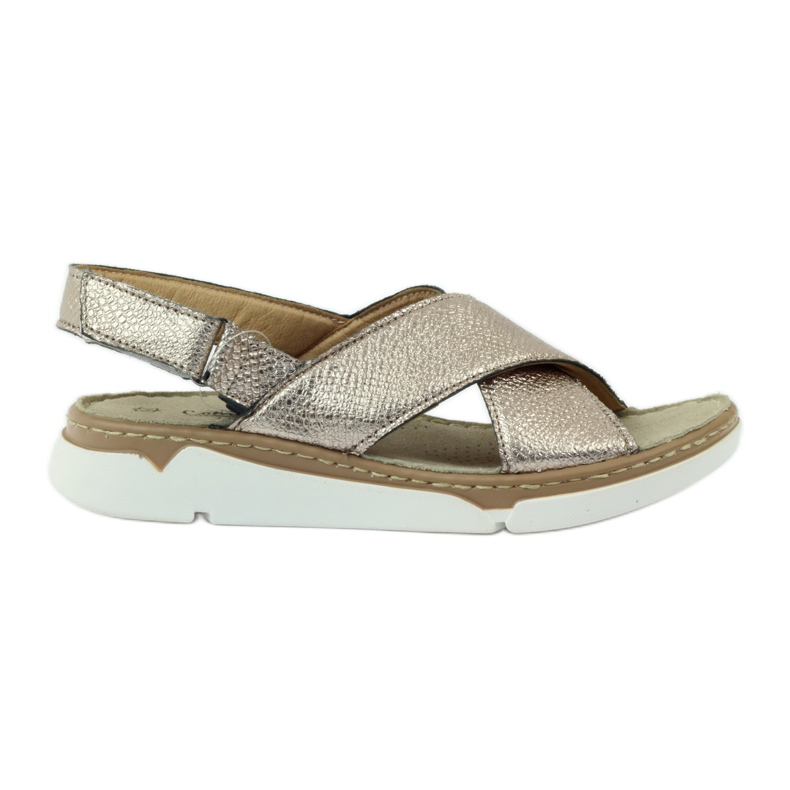 Filippo Comfortable golden velcro sandals