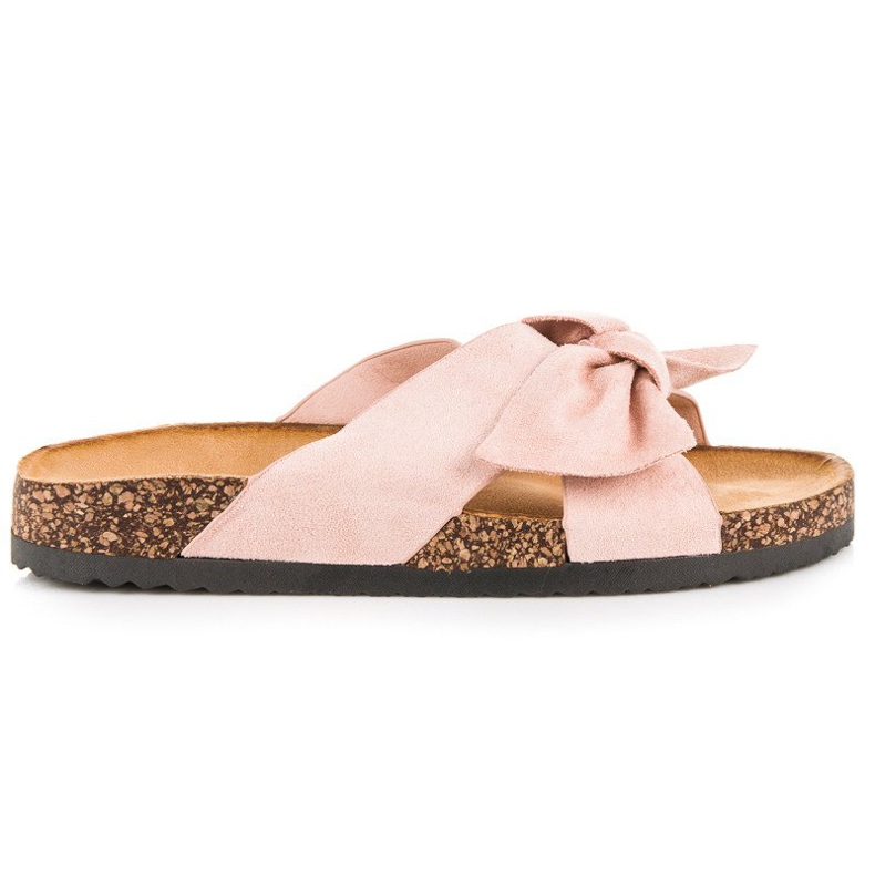 Bello Star Pink suede slippers