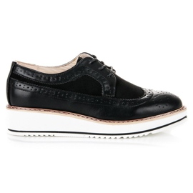 Super Me Black lace-up shoes