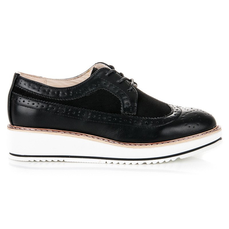 Super Me Black lace-up shoes