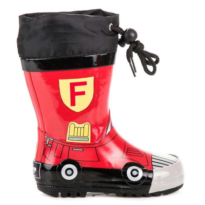 American Club Boys' Kalosze With American Puller red