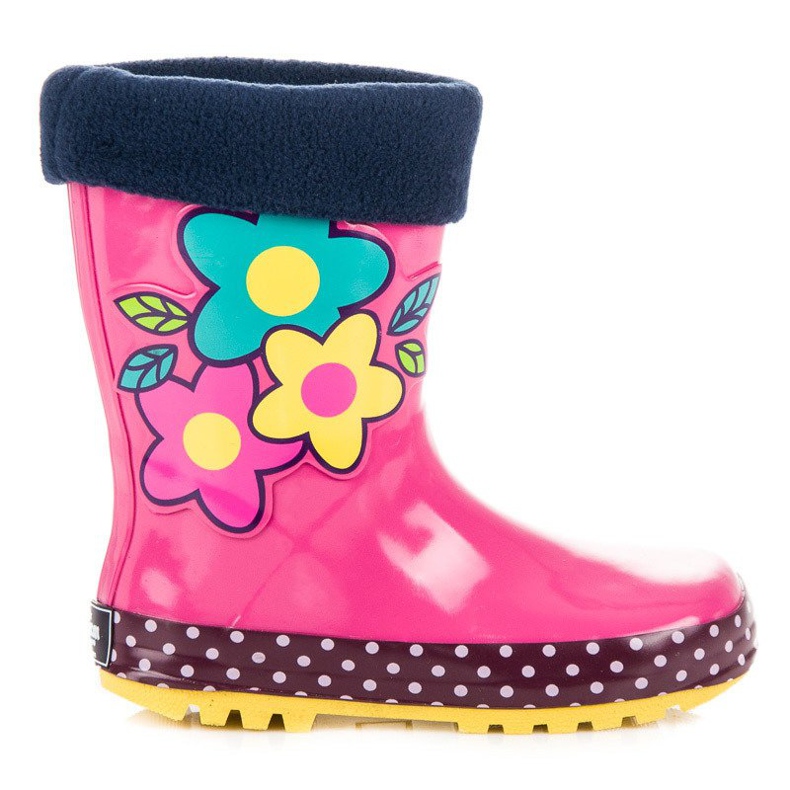 American Club Girls' American Flower Wellies pink