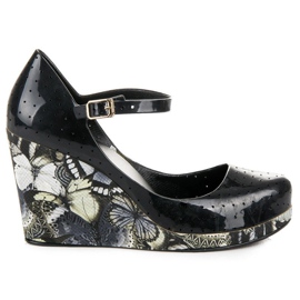 Meliski sandals on a vinceza wedge heel black