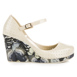 Meliski sandals on a vinceza wedge heel brown