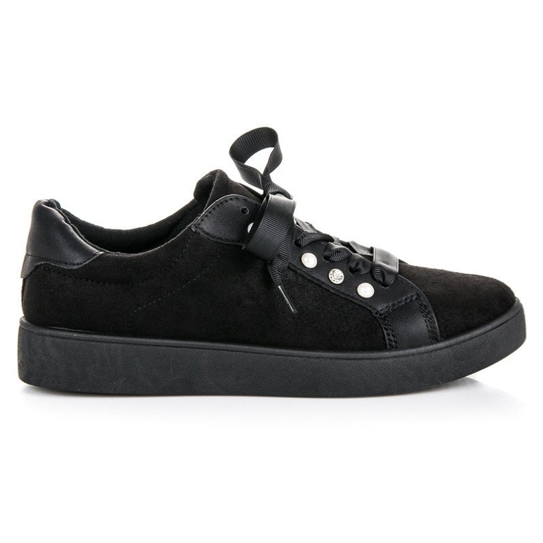 Erynn Lace-up suede sneakers black
