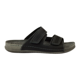 Inblu TH06 Velcro fastened flip-flops black