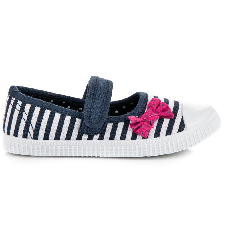 Velcro sneakers for mckeylor white navy blue