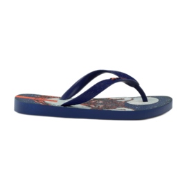 Ipanema children's flip -flops with a wolf navy blue