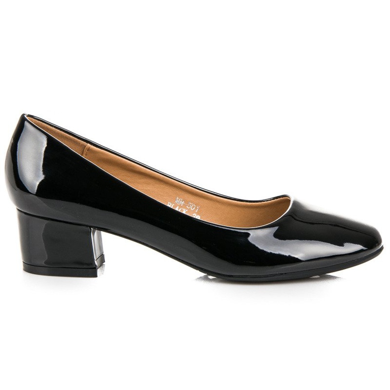 Lovery Patent leather pumps with low heels black