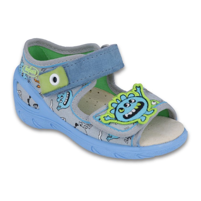 Befado children's shoes pu 433P031 blue grey Befado children's shoes pu 433P031 blue grey