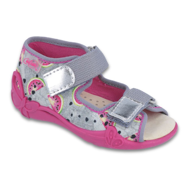 Befado yellow children's shoes 242P080 pink grey