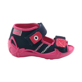 Befado children's shoes 242P056 navy blue pink Befado children's shoes 242P056 navy blue pink
