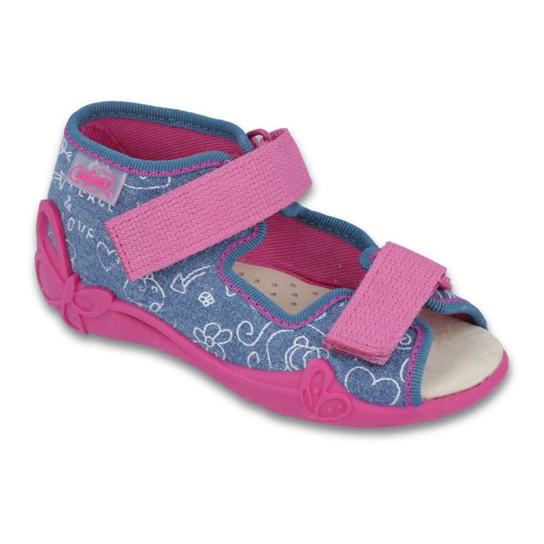 Befado yellow children's shoes 242P078 pink blue