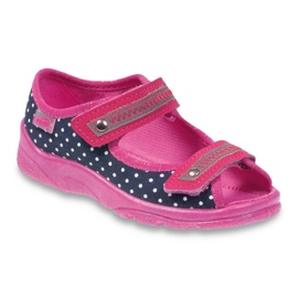 Befado children's shoes 969X108 navy blue pink Befado children's shoes 969X108 navy blue pink