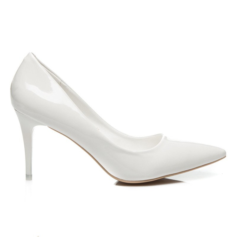 Comer Stylish lacquered heels white