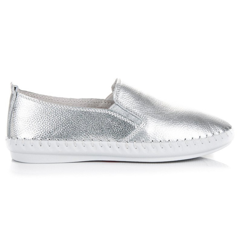 VINCEZA Silver Slipons grey