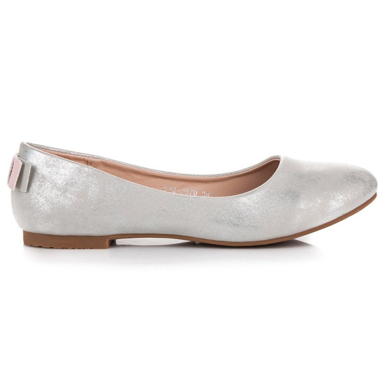 Silver vinceza ballerinas grey