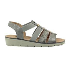 Super comfortable Aloeloe sandals grey yellow