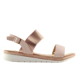 Pink women's sandals A-04 champagne
