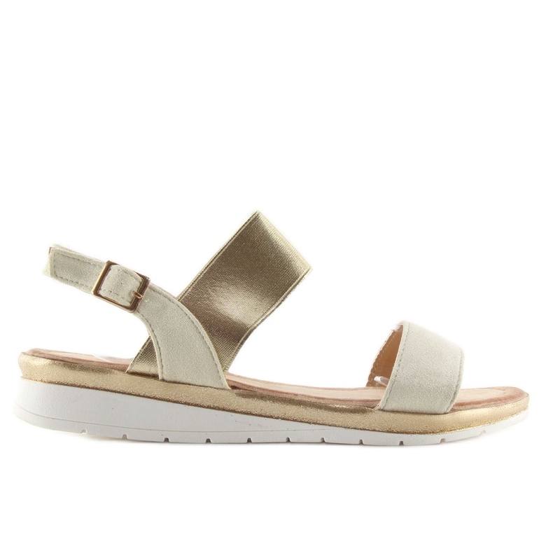 Gold women's sandals A-04 gold golden