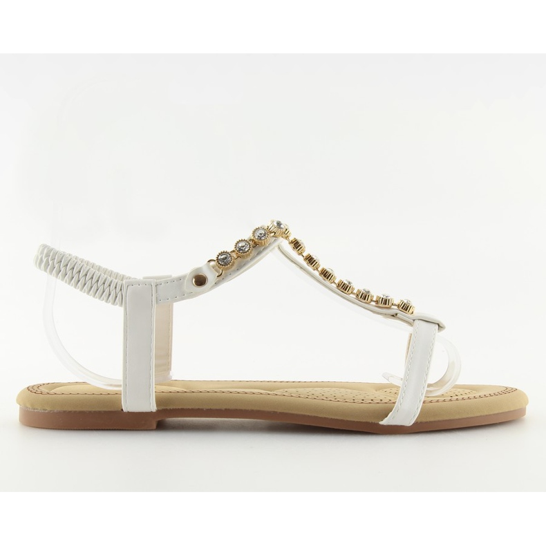 Sandals with white cubic zirconias AS10875 White