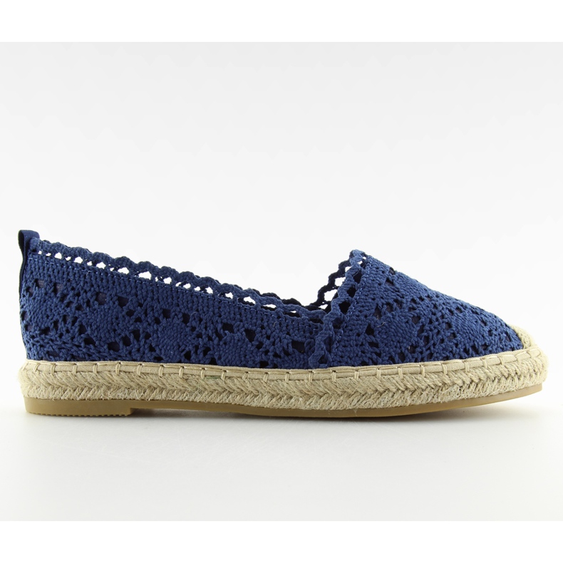 Navy blue lace espadrilles BB11 jeans