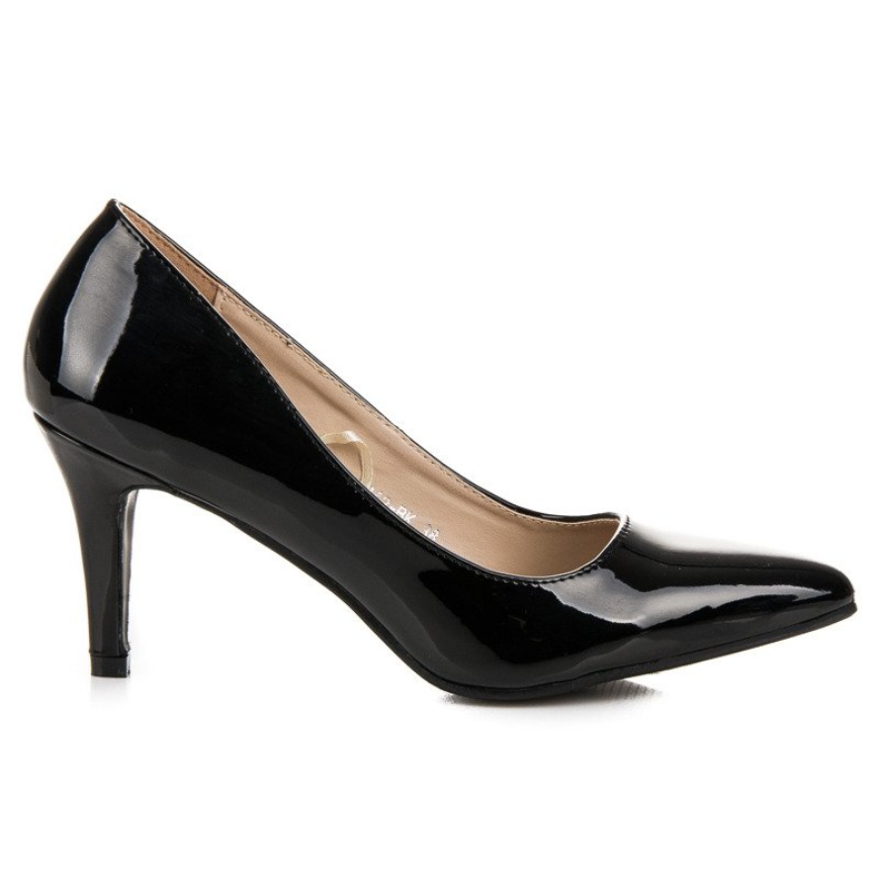 Vinceza Black Lacquered Pumps
