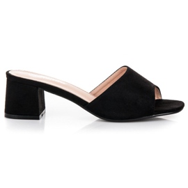 Renda Suede high-heeled sandals black