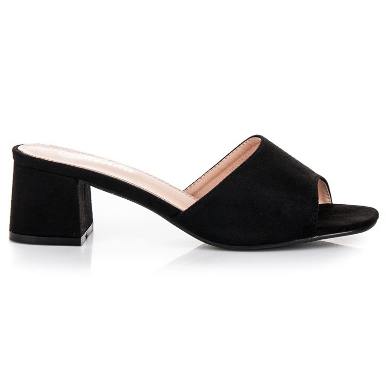Renda Suede high-heeled sandals black