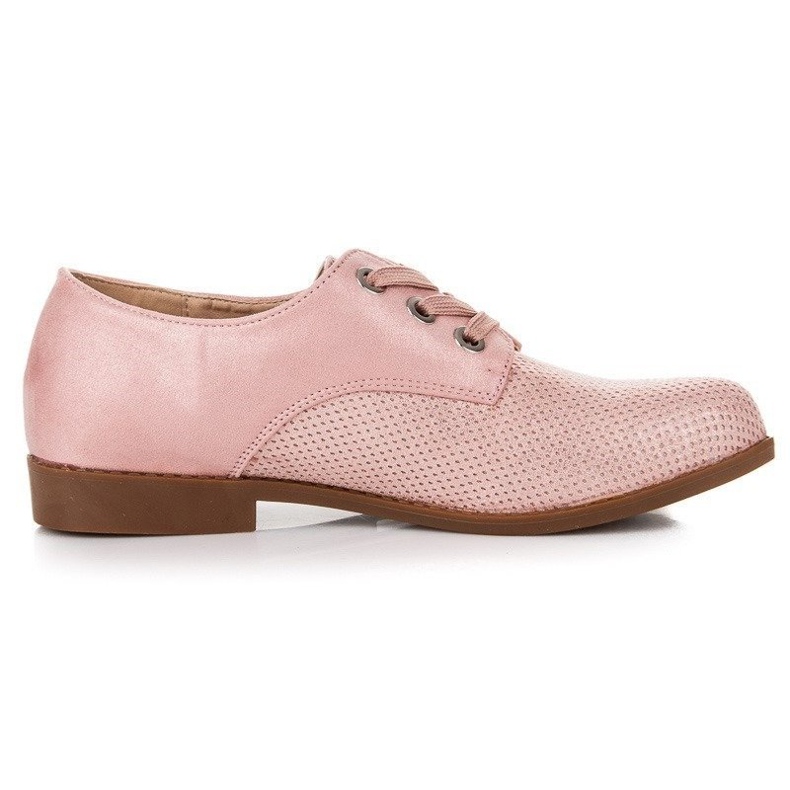Renda Stylish lace-up shoes pink