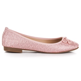 Renda Pink fabric ballerinas
