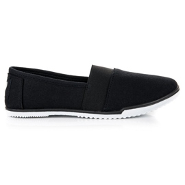 Mckeylor Black textile slipons