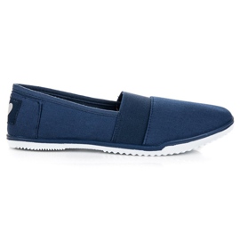 Mckeylor Navy blue textile slipons
