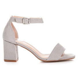 Gray Sandals On The VINCEZA Bar grey