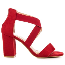 Red vinceza sandals