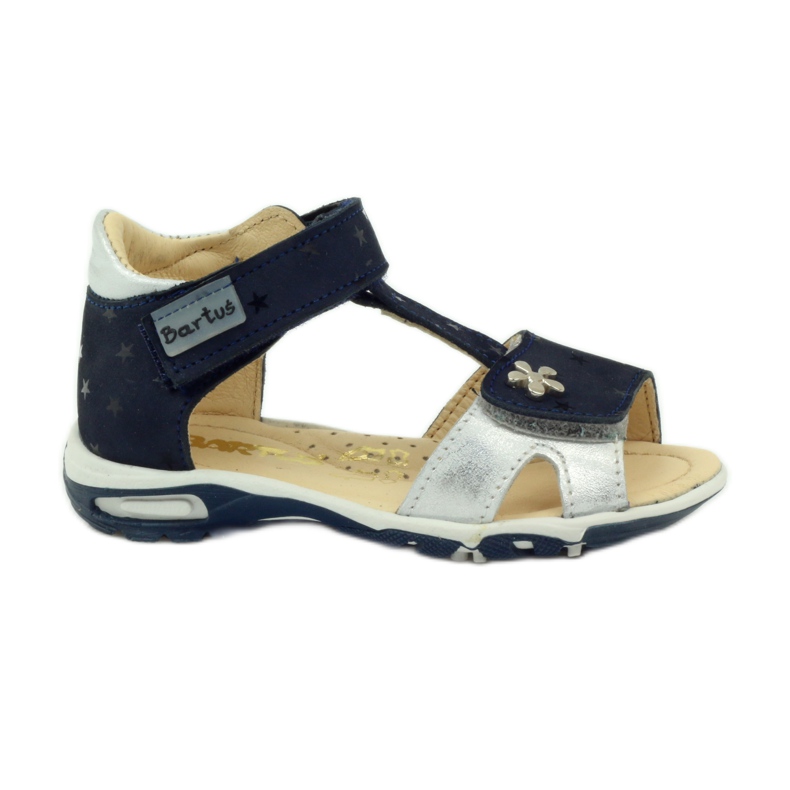 Velcro sandals Bartuś 138 navy blue grey