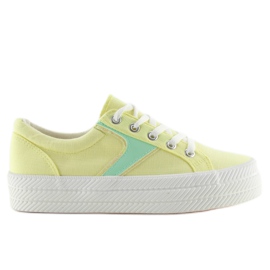 Yellow K1831401 Amarillo high-soled sneakers