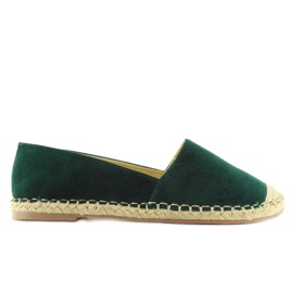 Green suede espadrilles LT22K-5 green
